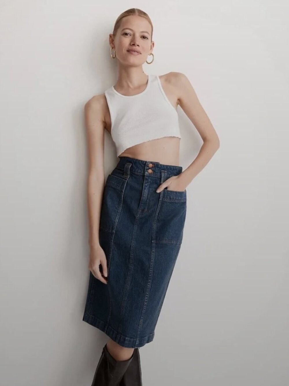 Denim Madewell excellent quality midi skirt